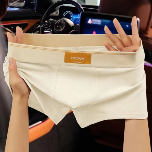 男士純色棉內褲