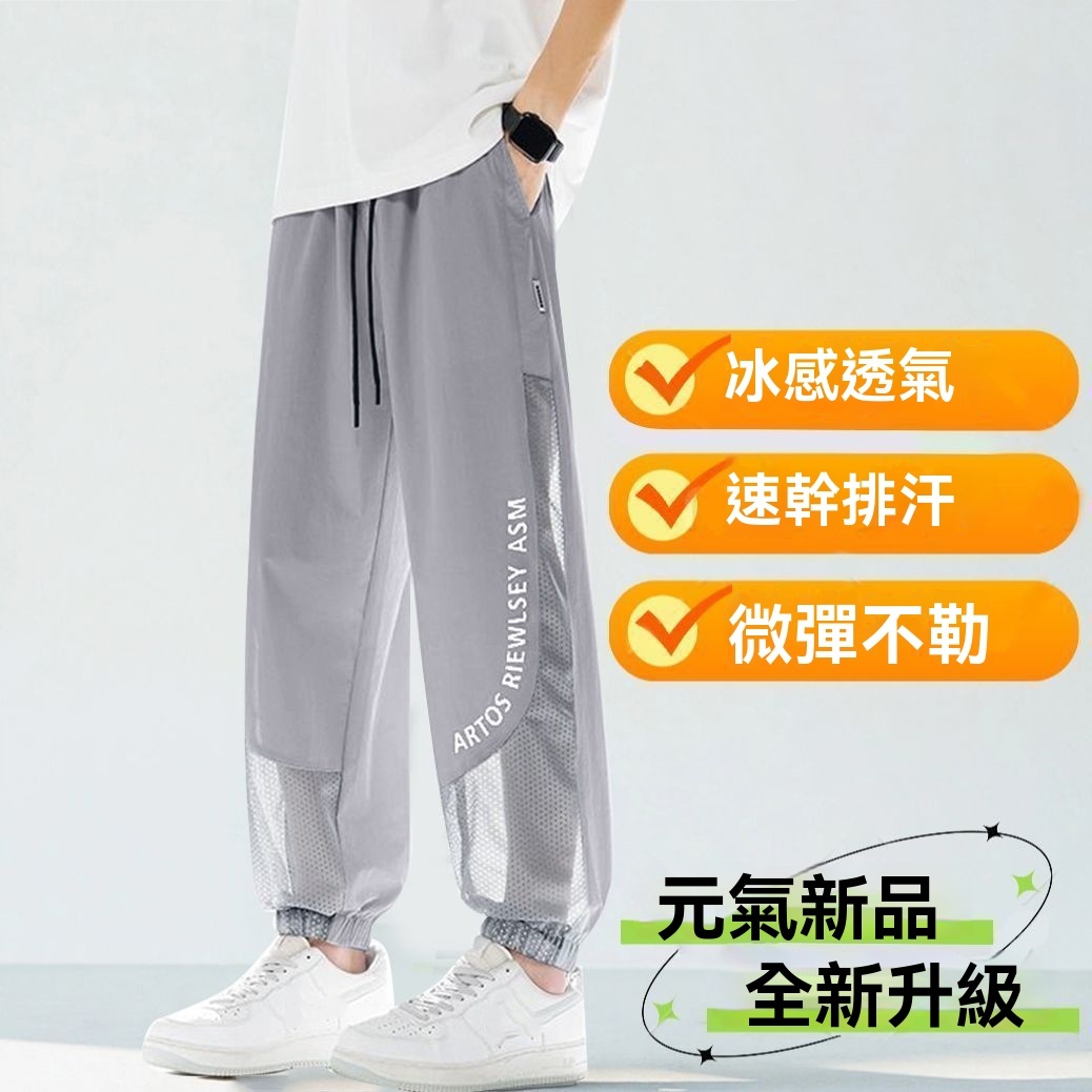 輕薄網紗闊腿褲