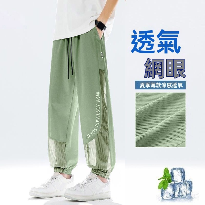 輕薄網紗闊腿褲